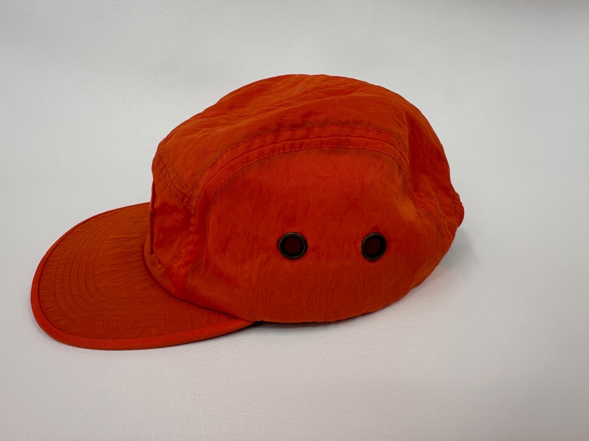 Supreme Orange Waxed Cotton Side Vents Adjustable Camp Cap Hat