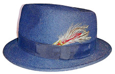 Capas Design Hat Boys Black M Medium Wool With Band and Feathers Style 613PF