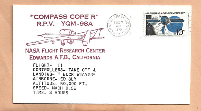 COMPASS COPE (R) R.P.V YQM 98A FLIGHT # 11 AUG 7,1975 KSC SPACE COVER ...