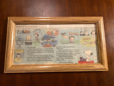 Charles Schulz Last Peanuts Comic Strip Feb. 13, 2000 Snoopy