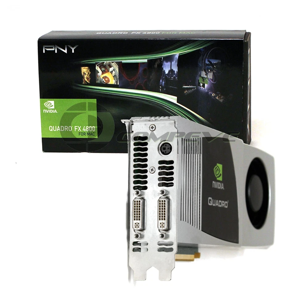 PNY nVidia Quadro FX 4800 for MAC 1.5GB DVI Video Card VCQFX4800MACX16-PB - Image 2 of 3