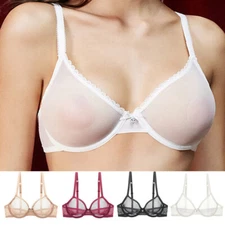 Couples Young Lady's Bras Lace Unpadded Brassiere Soft See Through Sexy Lingerie