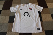 ENGLAND Rugby NIKE Home Shirt Jersey (Small Boys 8-10 Years) Short Sleeved 2011 