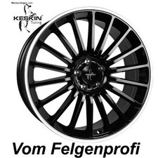 19" ET30 Alu Felgen (4x) Keskin KT15 Black Polish für VW Scirocco R 13 NEU