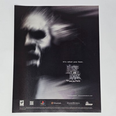 Alone in the Dark PS1 Dreamcast PC Fear LARGE Print Ad/Poster Promo Art