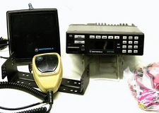 Motorola Astro Spectra W-7 VHF radio with new accessories.