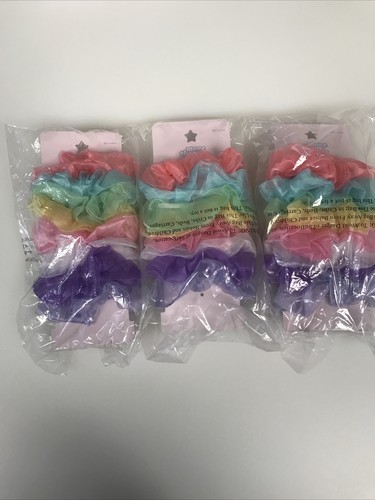 More Than Magic Girls Organza Multicolor Hair Scrunchies 8pk - Lot of 3 - Picture 2 of 3