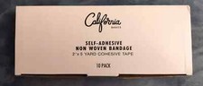 Self Adherent Cohesive Wrap Bandages 2in wide 5yds Non Woven Black 10 Pack