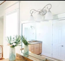 Quorum International Vanity Over Mirror Lights Classic Nickel Modern Wall Mount