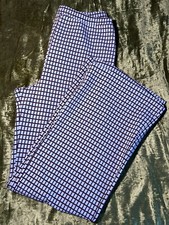 Vintage 70s Grid JCPenney Fashion Hi Trousers Straight Leg Pants Red White Blue