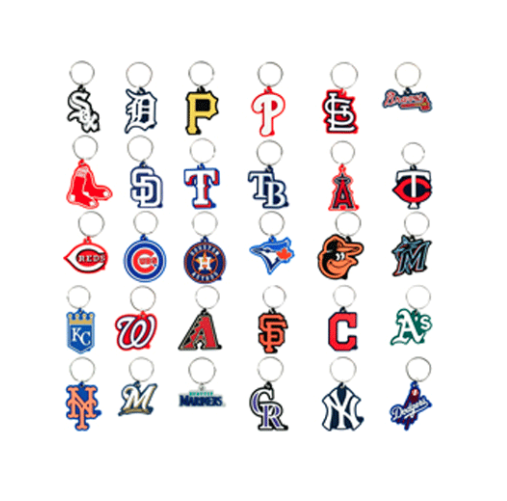 MLB Logo PVC Keychain: PICK YOUR 30 Teams of FANATICISM!!!