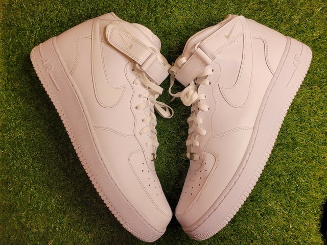 Size 15 - Nike Air Force 1 Mid '07 White 2017 for sale online | eBay