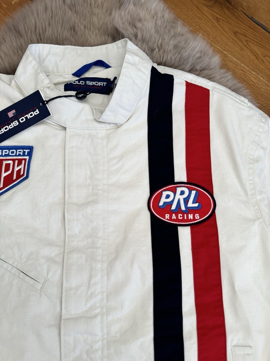 Polo Ralph Lauren Sport Racing Jacket White Motor Sports Logo