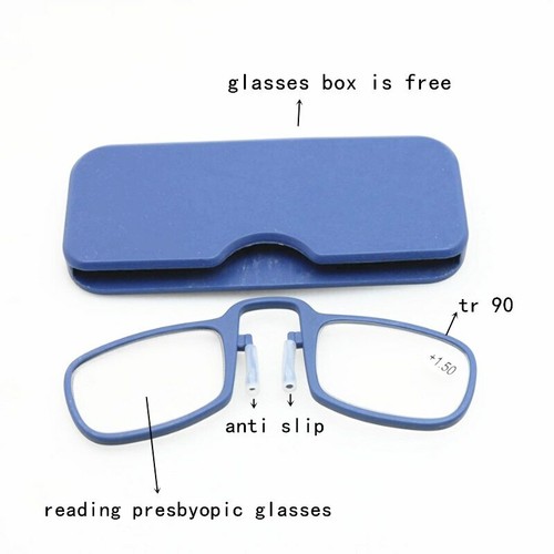 Nose Clip Reading Glasses Portable Presbyopic Readers Eyewear Mini +1.0
