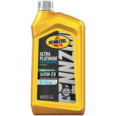 Pennzoil Ultra Platinum Full Synthetic 0W-20 Motor Oil, 1 Quart | eBay