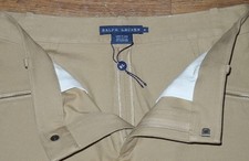 New RALPH LAUREN Equestrian Horse Riding Women's Beige Pants Suede Leather Sz 8