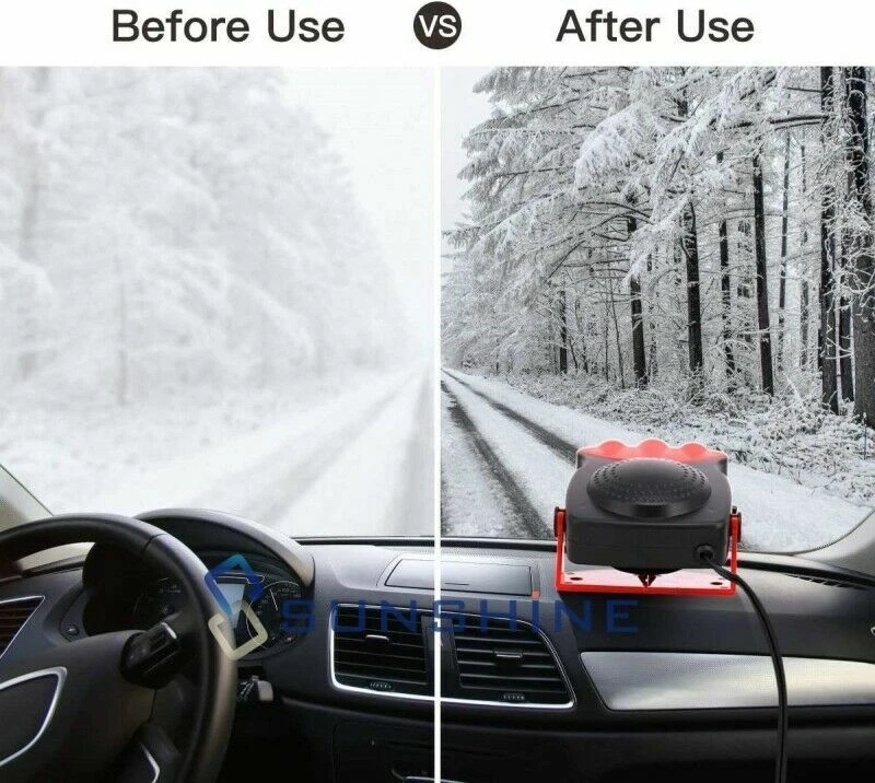 Calentador Portátil 150W Calefacción Rápida Enfriamiento Descongelador Demister para Coche Camión 12V Foto 2 de 4