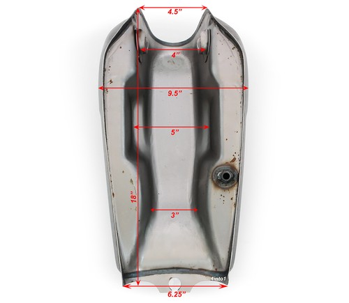 Cafe Racer Gas Tanks - Black / Raw Steel - Retro Motorcycle CHOOSE COLOR & STYLE - 第 110/114 張圖片