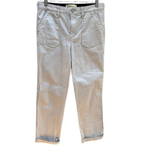 Democracy Pants Ab Technology Cargo Style Stretch Tan Khaki Womens Size 8