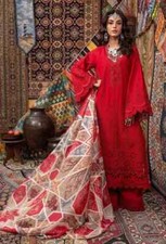 Elegant Cotton Embroidered Women  s Suit   Pakistani, Indian, Bangladeshi Design