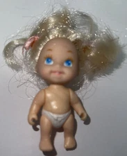 Vintage 1990 Tyco Quints Baby Doll #1 White  2.25" Blond Hair