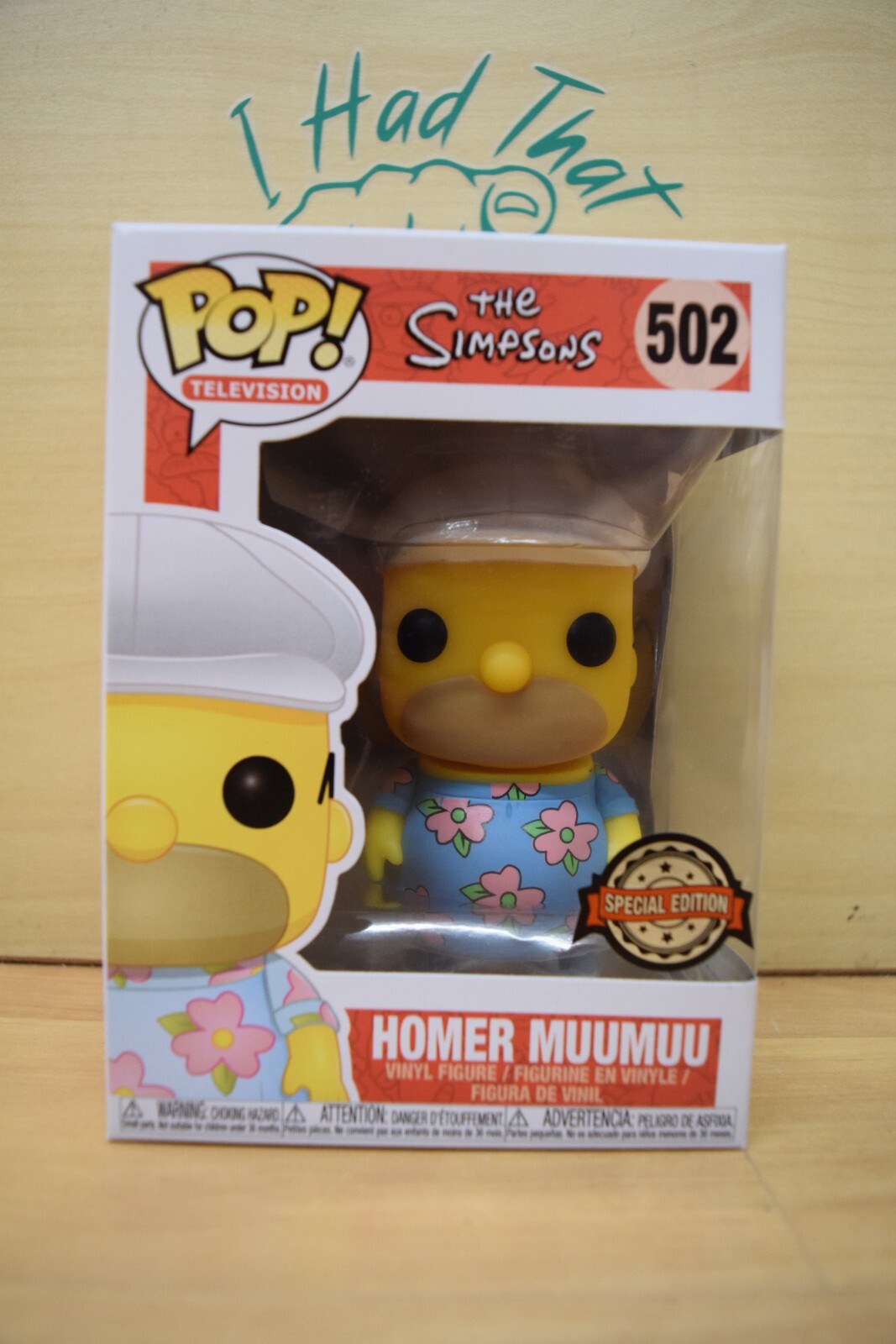 Funko Pop! The Simpsons Homer Muumuu #502 Special Edition W/ Soft Protector 2019