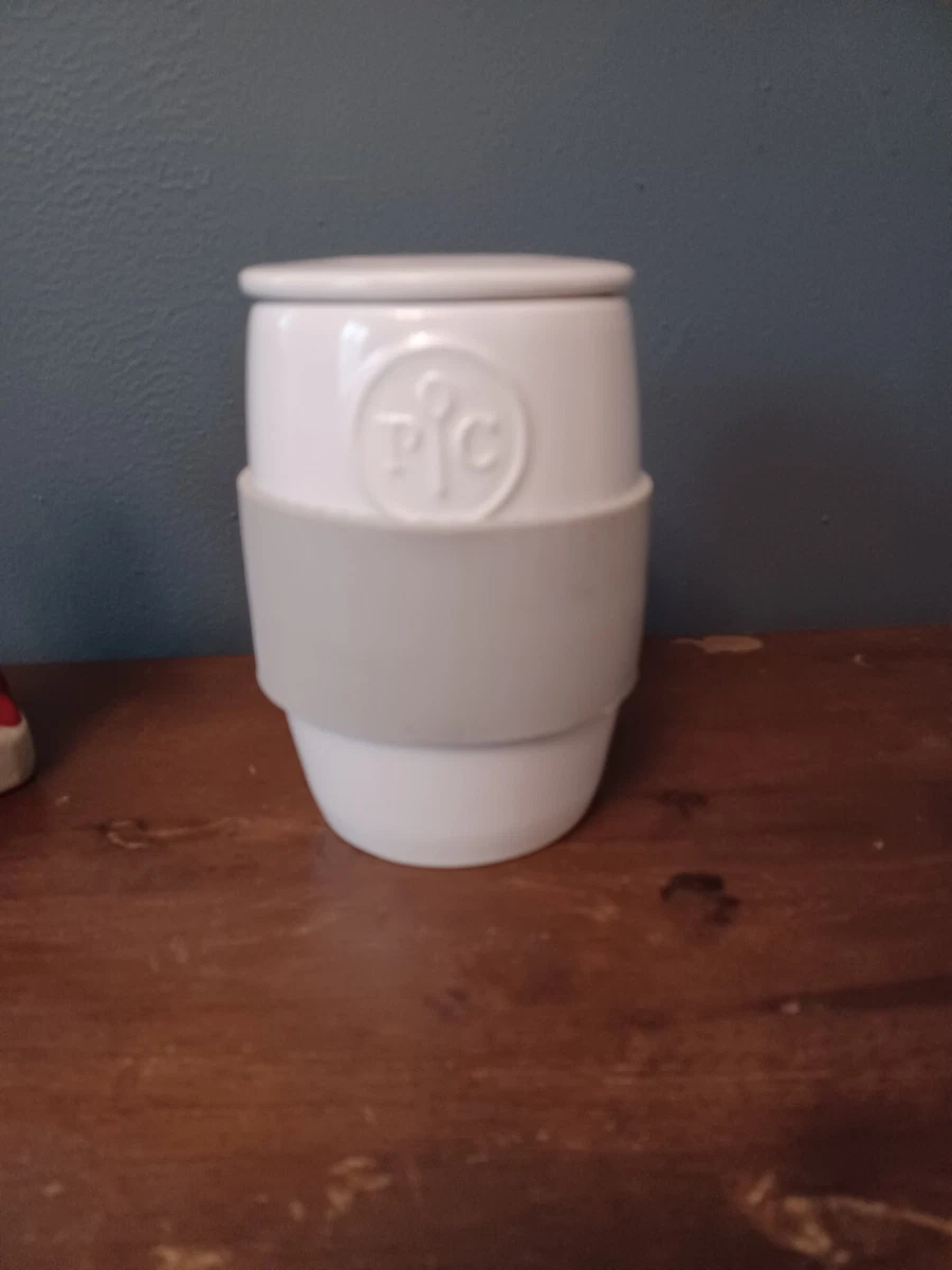 Pampered Chef White Ceramic Egg Cooker Jar with Lid Microwave eBay