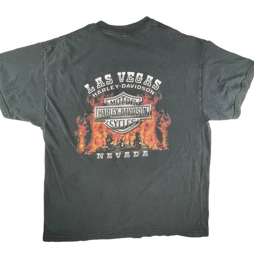 Vintage Harley-Davidson Shirt Mens Large Black Legends Live Wolf