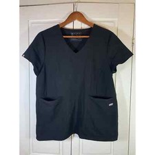 FIGS Scrubs Technical Top Women  s Large Pockets W19SW1002 Black Medical