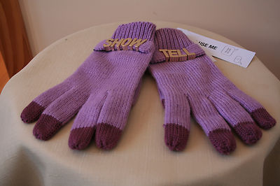 BCBGeneration Purple Knit Texting Gloves One Size NWT