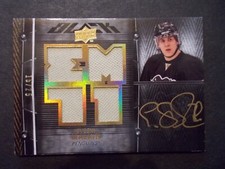2009 UD BLACK HOCKEY Evgeni Malkin Jersey / Autograph # 15 / 25