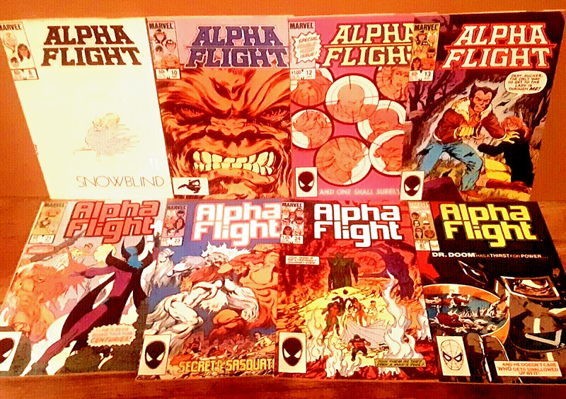 Alpha Flight 80s Comics Marvel Lot of Eight