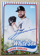 2020 Topps Archives 1989 Corn Field Pin Stripe Lucas Giolito Auto /27 Autograph