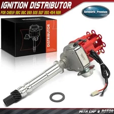 Ignition Distributor w/ Cap & Rotor for Chevy SBC BBC 283 305 327 350 454 V8 R2R
