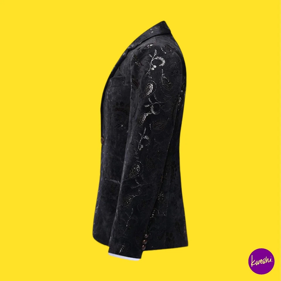 SLIKTAA Boys 2 Piece Tuxedo Suit, Wedding Prom Page Boy, Slim Fit , Black, 140cm - Image 4 of 4