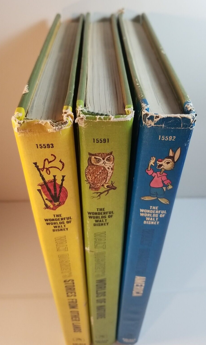 Vintage 1970's The Wonderful Worlds of Walt Disney Book Set