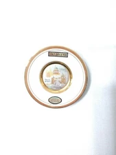 Chokin Art Plate London Collectible Gold Rim TINY MINIATURE