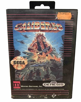 CALIBER.50 - SEGA Genesis Mega Drive Videospiel NTSC-U **SCHNELLER VERSAND**