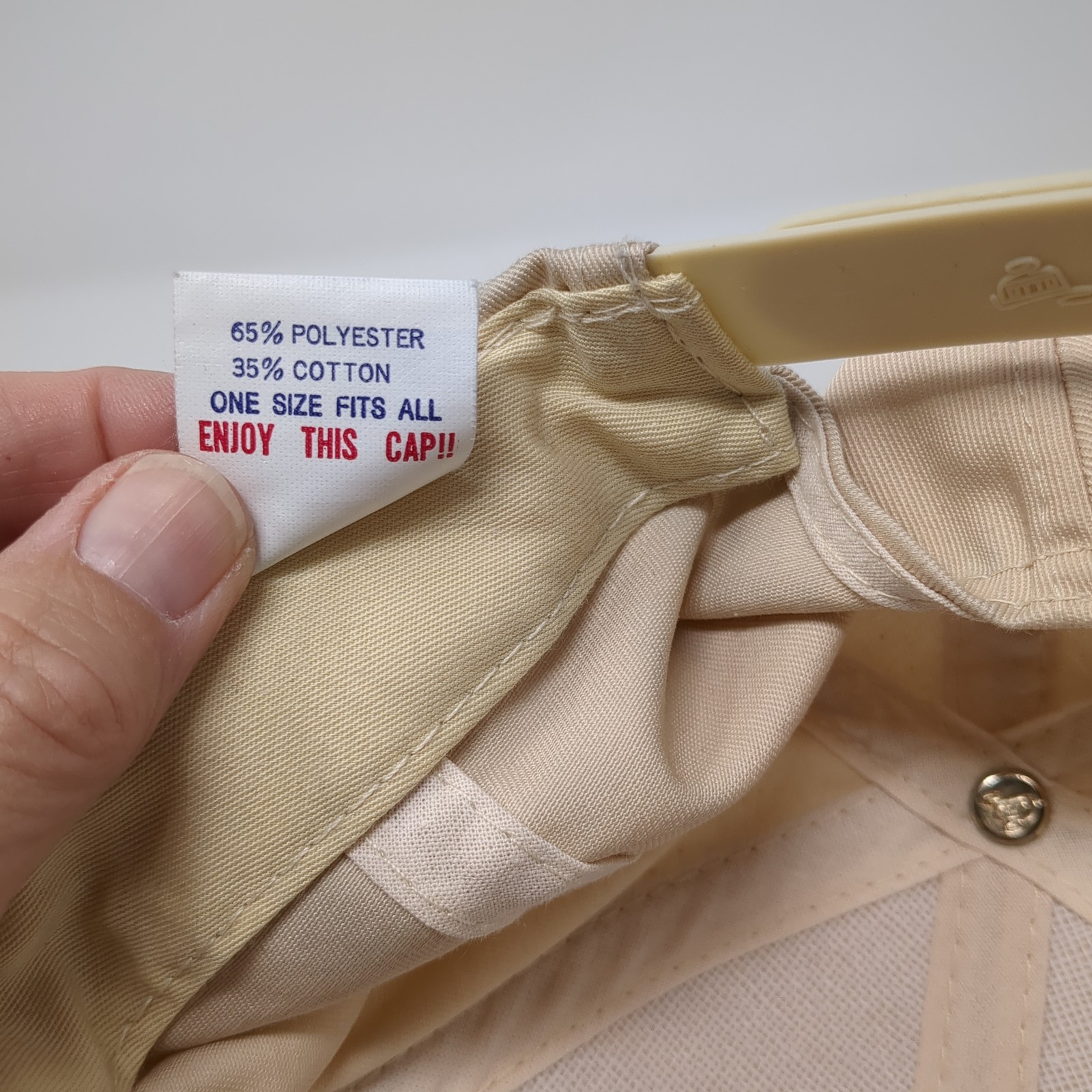 Otto Snapback Hat Solid Beige One Size Adjustable… - image 10