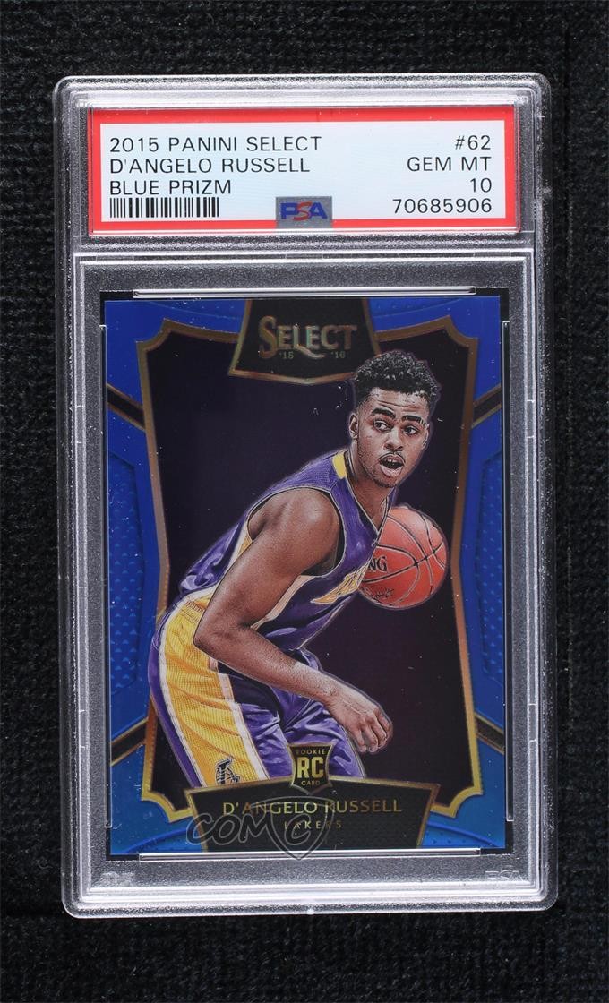 2015 Panini Select Concourse Blue Prizm /249 D'Angelo Russell PSA 10 GEM MT 6zg