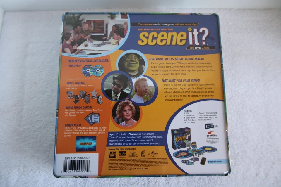 Scene It? Deluxe Movie Edition The DVD Game 2005 Collector's Tin factory Sealed - Image 2 of 4