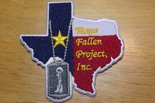 Texas Fallen Project, Inc. State Shaped Motorcycle Vest Patch