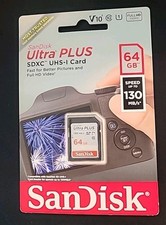 SanDisk Ultra PLUS 64GB SDXC UHS-I Memory Card BRAND NEW FACTORY SEALED