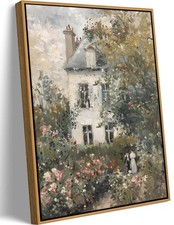 Floating Framed French Country Cottagecore Wall Art, Vintage Spring Floral Ro...