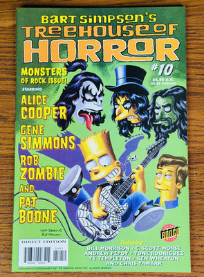 BART SIMPSON'S TREEHOUSE OF HORROR #10 Bongo Comics 2004 Monsters of Rock KISS