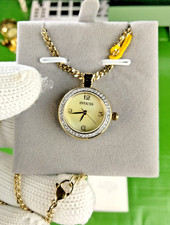 Invicta 49932 Angel Necklace Watch Gold Mother of Pearl Dial Crystal Pendant Her