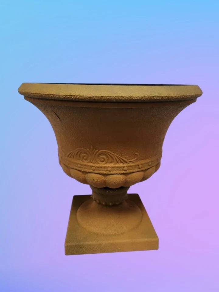 Large Ornamental Garden Urn Planter 18 L Rustic Brown – Premium Outdoor Feature - Image 3 of 4