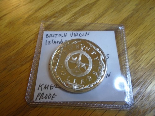 1985 British Virgin Islands $20 Silver Treasure Coins Of The Caribbean KM62