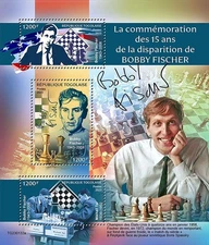 CHESS Grandmaster BOBBY FISCHER Games/Sport 3v-Stamp Sheet #200 (2023 Togo)