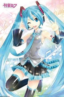 Trends International Hatsune Miku - Waving Wall Poster, 22.375'' x 34'', Unfram...